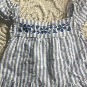 Carter's Blue and White Striped Toddler Dress